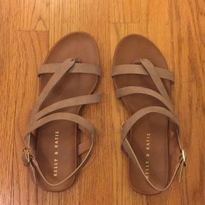 Sandals only worn once.  Size 7.5